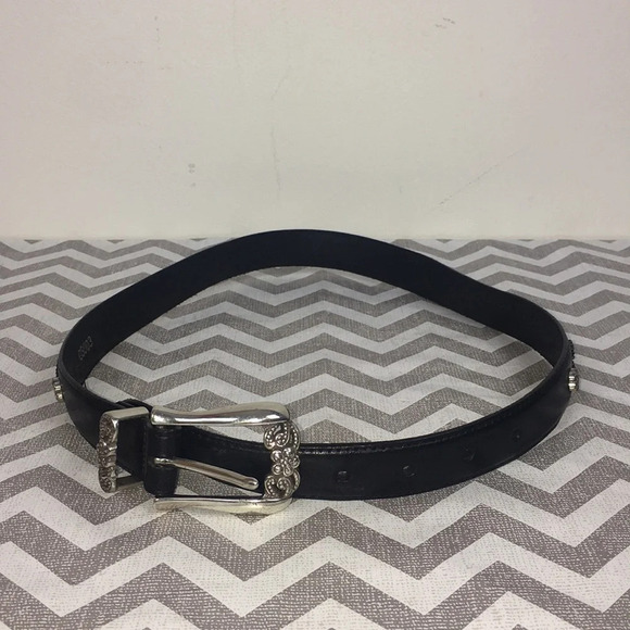 Brighton Black Beaded Leather Belt main image 4